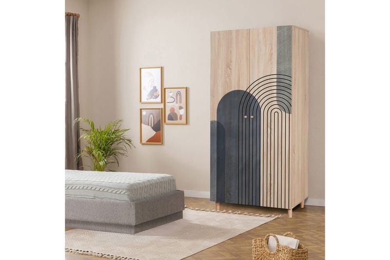 Selalesi Garderob 90x192 cm - Natur - Förvaring - Skåp - Garderobsskåp