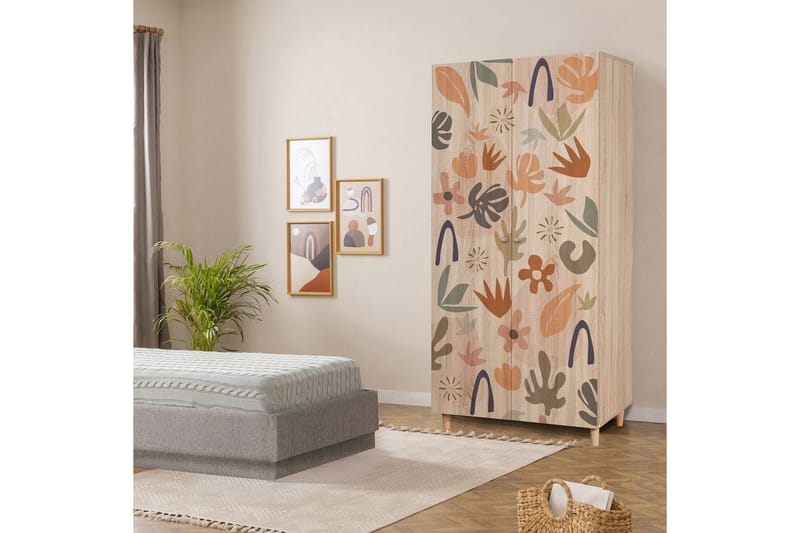 Selalesi Garderob 90x192 cm - Natur - Förvaring - Skåp - Garderobsskåp