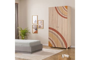 Selalesi Garderob 90x192 cm - Natur - Förvaring - Skåp - Garderobsskåp