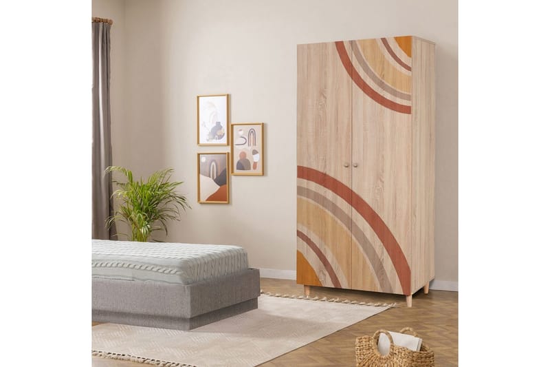 Selalesi Garderob 90x192 cm - Natur - Förvaring - Skåp - Garderobsskåp