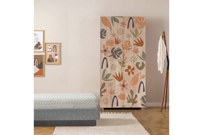 Selalesi Garderob 90x192 cm - Natur - Förvaring - Skåp - Garderobsskåp