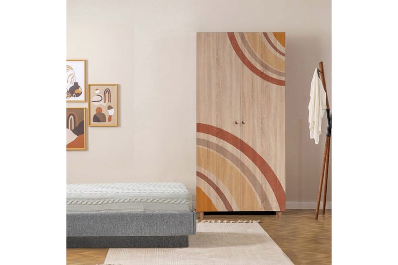 Selalesi Garderob 90x192 cm - Natur - Förvaring - Skåp - Garderobsskåp