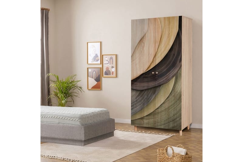 Selalesi Garderob 90x192 cm - Natur - Förvaring - Sko- & klädförvaring - Garderober & garderobssystem