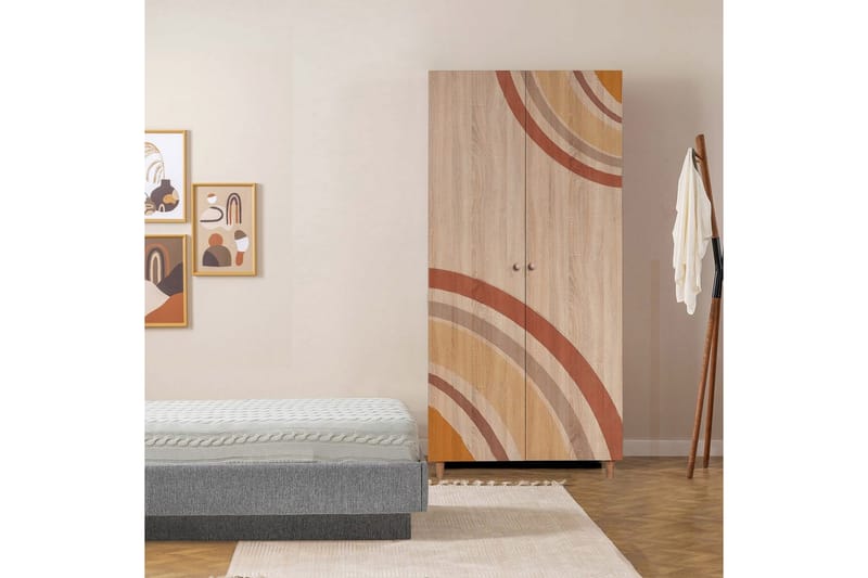 Selalesi Garderob 90x192 cm - Natur - Förvaring - Sko- & klädförvaring - Garderober & garderobssystem