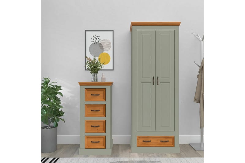 Selma Garderob 70x185 cm - Grön - Förvaring - Sko- & klädförvaring - Garderober & garderobssystem