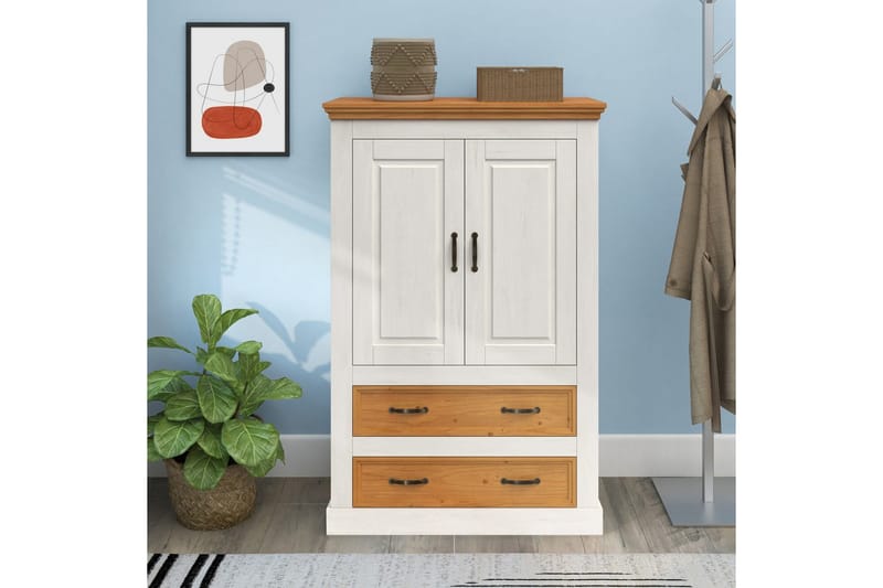 Selma Garderob 86x131 cm - Vit - Förvaring - Sko- & klädförvaring - Garderober & garderobssystem