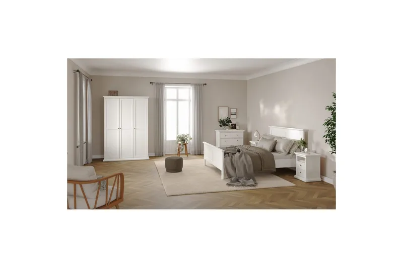 Shoiba Garderob 138,8x200,6 cm - Vit - Förvaring - Sko- & klädförvaring - Garderober & garderobssystem