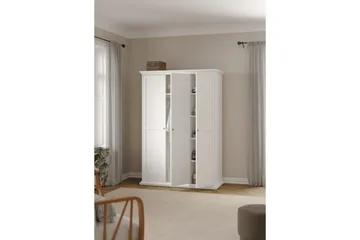 Shoiba Garderob 138,8x200,6 cm - Vit - Förvaring - Sko- & klädförvaring - Garderober & garderobssystem