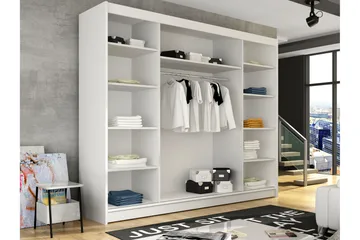 Sia Garderob med Spegel 250x215 cm - Svart - Förvaring - Sko- & klädförvaring - Garderober & garderobssystem