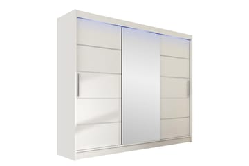 SIA Garderob med Spegel 250x215 cm Vit