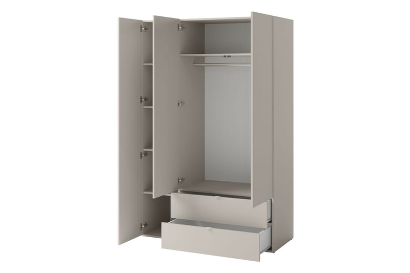 Sigmana Garderob 130x201 cm - Ljusgrå - Förvaring - Sko- & klädförvaring - Garderober & garderobssystem