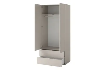 Sigmana Garderob 90x201 cm - Ljusgrå - Förvaring - Sko- & klädförvaring - Garderober & garderobssystem