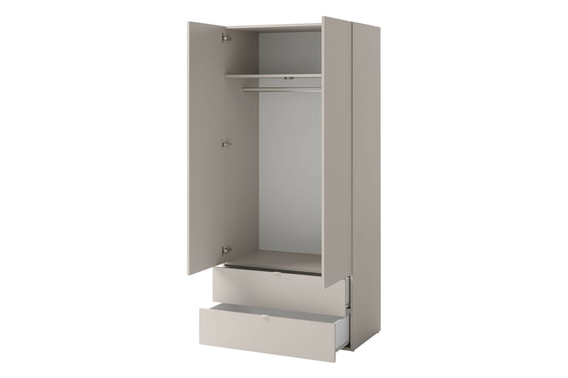 Sigmana Garderob 90x201 cm - Ljusgrå - Förvaring - Sko- & klädförvaring - Garderober & garderobssystem