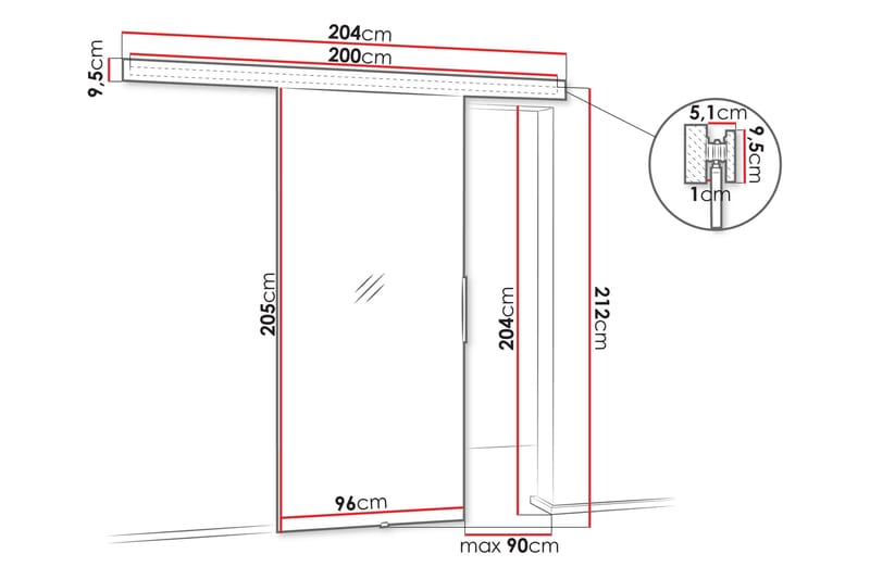Sigra Skjutdörr - Vit - Förvaring - Sko- & klädförvaring - Garderober & garderobssystem