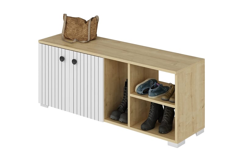 AGATEA Skoskåp 120x51,6 cm Vit - Förvaring - Sko- & klädförvaring - Skoförvaring