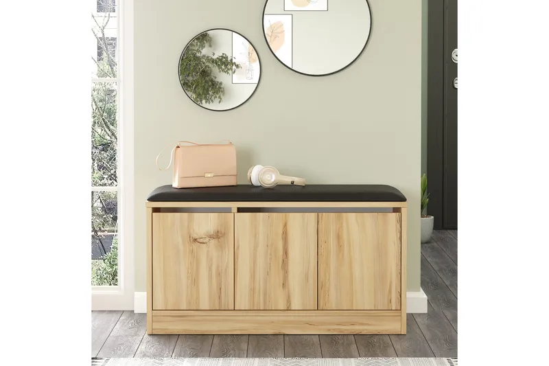 Andifli Skoskåp 89,6x45,8 cm - Brun - Förvaring - Sko- & klädförvaring - Skoförvaring