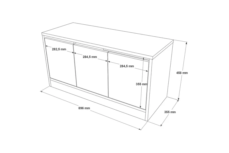 Andifli Skoskåp 89,6x45,8 cm - Brun - Förvaring - Sko- & klädförvaring - Skoförvaring