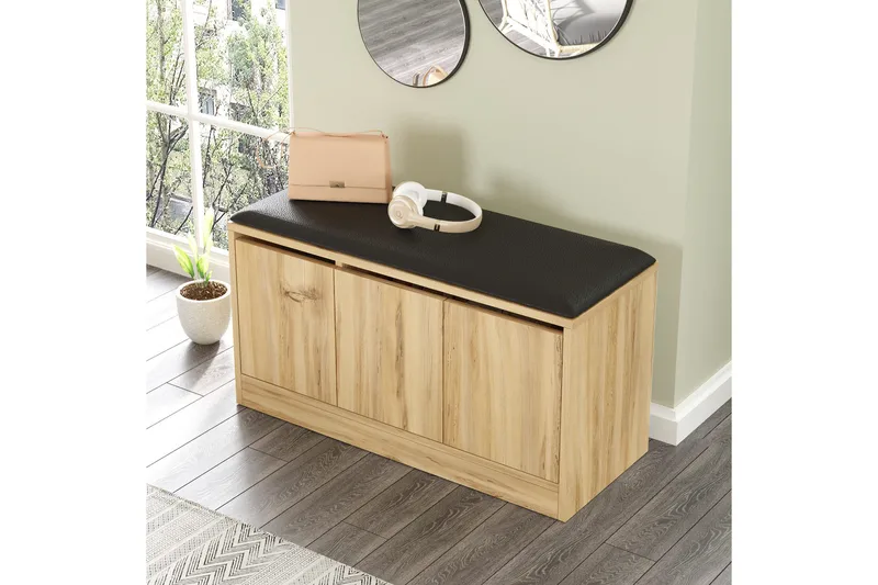 Andifli Skoskåp 89,6x45,8 cm - Brun - Förvaring - Sko- & klädförvaring - Skoförvaring