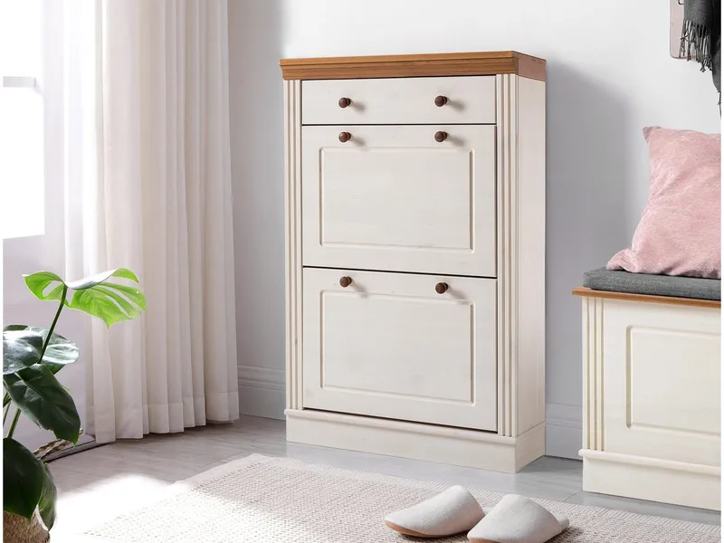 Anita Skoställ 80x105 cm - Vit/Honung - Förvaring - Sko- & klädförvaring - Skoförvaring