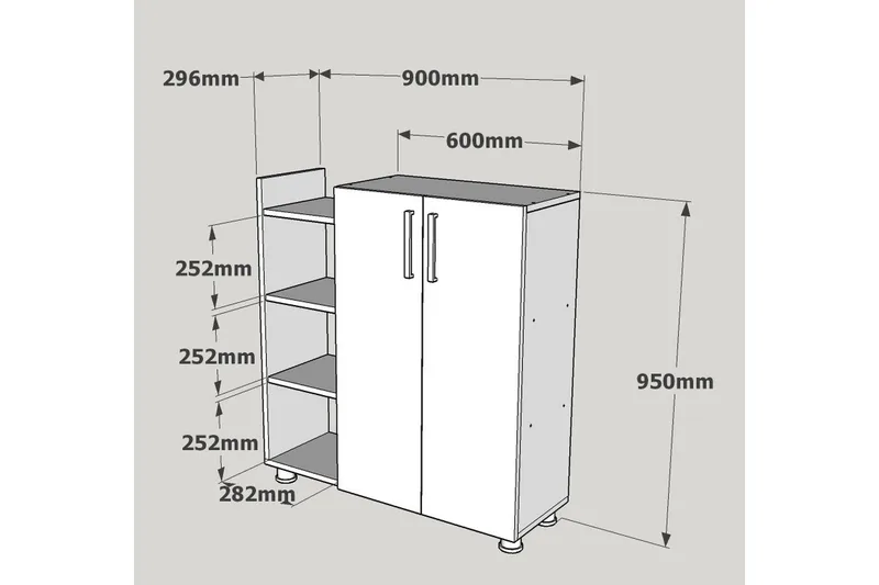 Asousa Skoskåp - Vit - Förvaring - Sko- & klädförvaring - Skoförvaring