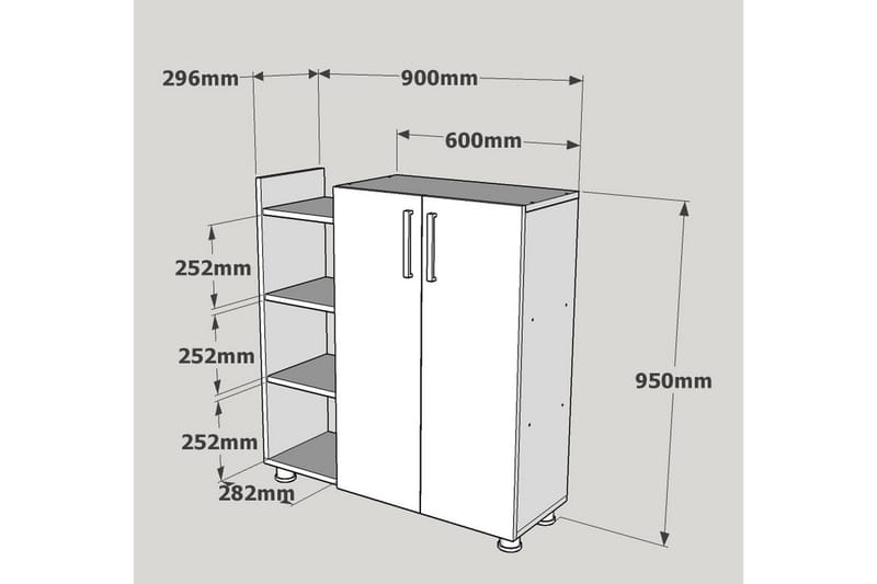 Asousa Skoskåp - Vit - Förvaring - Sko- & klädförvaring - Skoförvaring