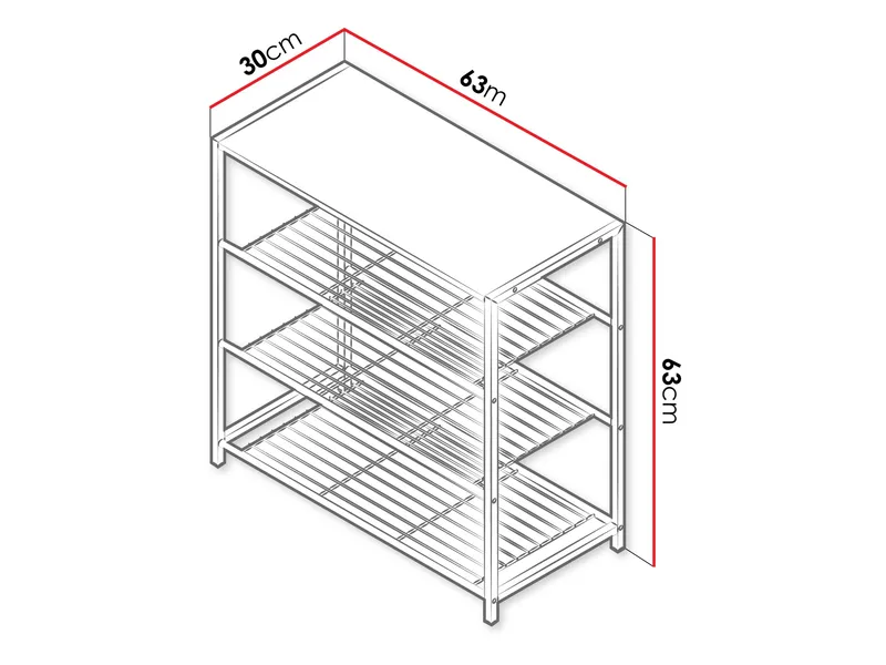 Aster Skoställ 63 cm - svart - Förvaring - Sko- & klädförvaring - Skoförvaring