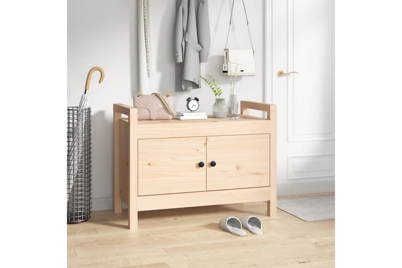 beBasic Skobänk 80x40x60 cm massiv furu - Förvaring - Sko- & klädförvaring - Skoförvaring