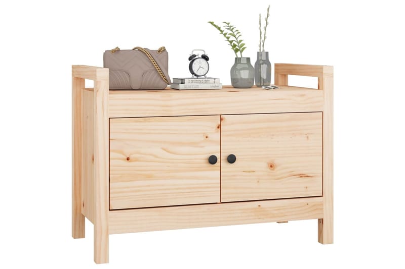 beBasic Skobänk 80x40x60 cm massiv furu - Förvaring - Sko- & klädförvaring - Skoförvaring