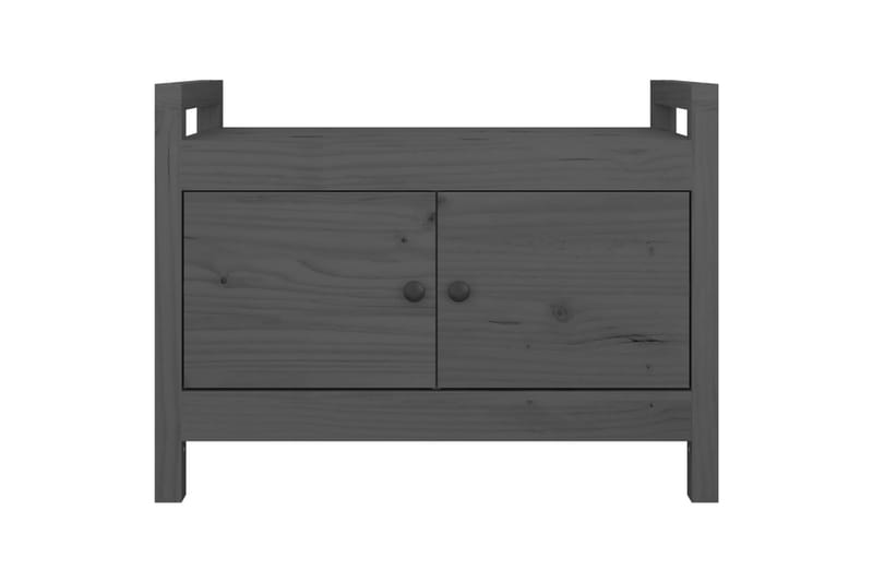 beBasic Skobänk grå 80x40x60 cm massiv furu - Förvaring - Sko- & klädförvaring - Skoförvaring
