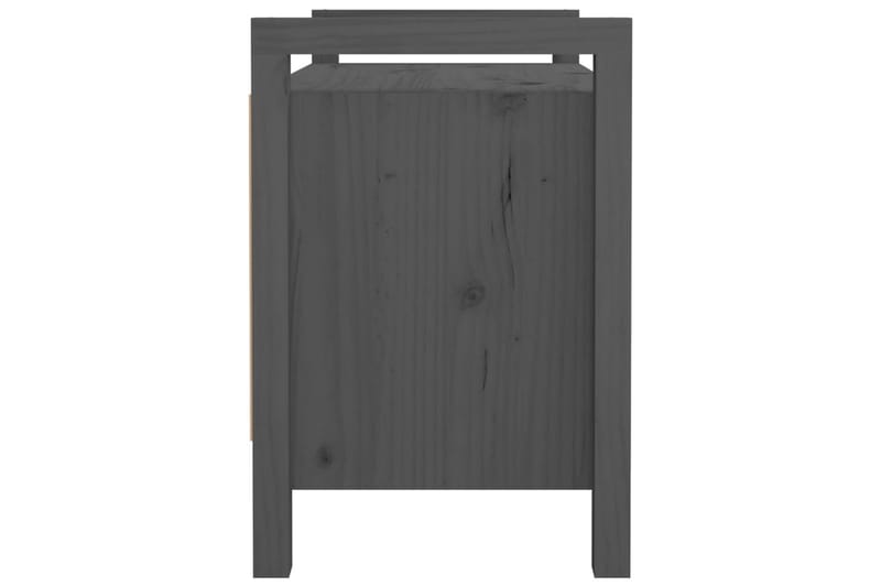 beBasic Skobänk grå 80x40x60 cm massiv furu - Skoförvaring - Bänk med skoförvaring