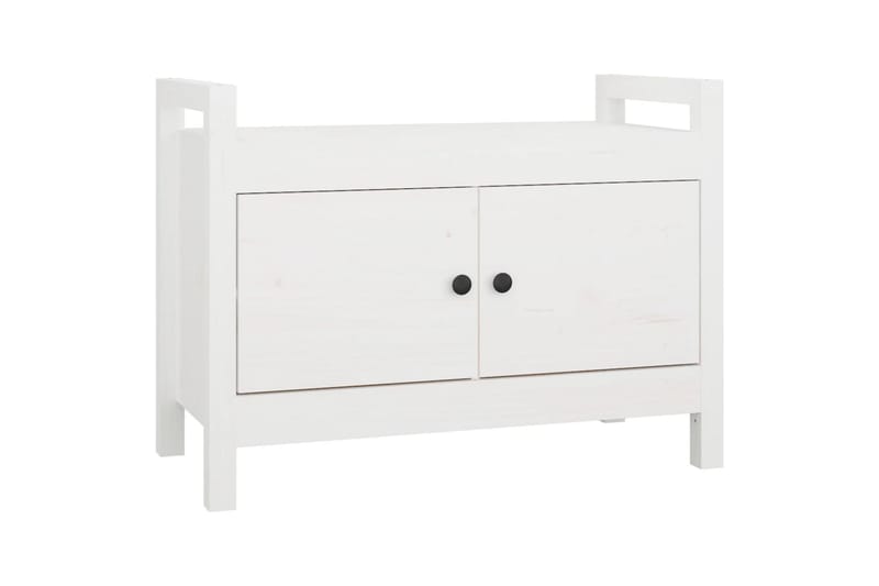 beBasic Skobänk vit 80x40x60 cm massiv furu - Förvaring - Sko- & klädförvaring - Skoförvaring
