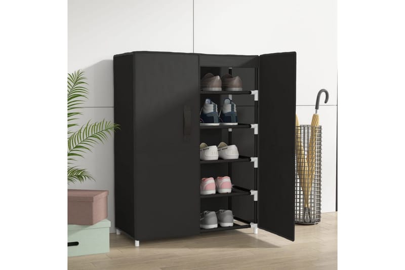 beBasic Skoförvaring 60x28x90 cm svart tyg - Förvaring - Sko- & klädförvaring - Skoförvaring