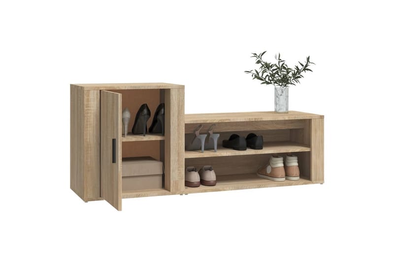 beBasic Skohylla sonoma-ek 130x35x54 cm konstruerat trä - Förvaring - Sko- & klädförvaring - Skoförvaring