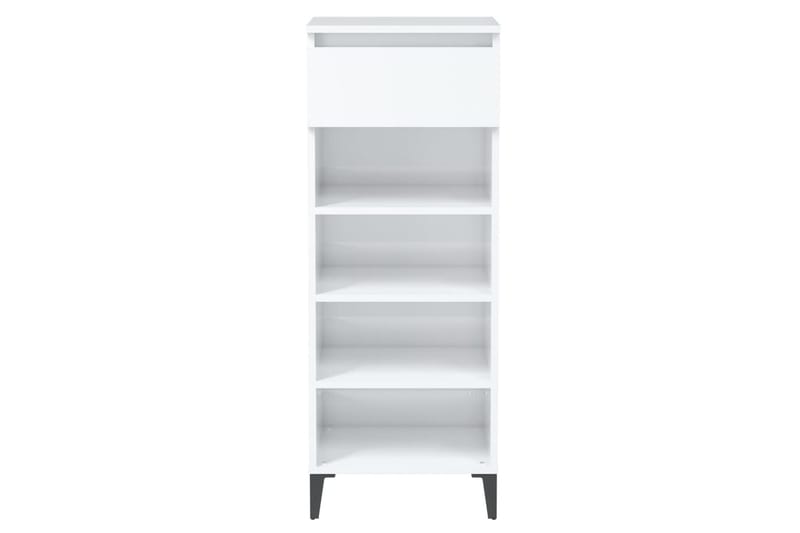 beBasic Skohylla vit högglans 40x36x105 cm konstruerat trä - Förvaring - Sko- & klädförvaring - Skoförvaring