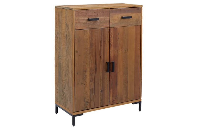 beBasic Skoskåp 75x40x110 cm massiv återvunnen furu - Förvaring - Sko- & klädförvaring - Skoförvaring