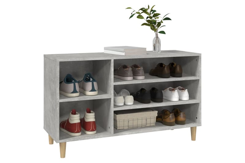 beBasic Skoskåp betonggrå 102x36x60 cm konstruerat trä - Förvaring - Sko- & klädförvaring - Skoförvaring