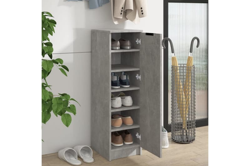 beBasic Skoskåp betonggrå 30x35x100 cm konstruerat trä - Förvaring - Sko- & klädförvaring - Skoförvaring