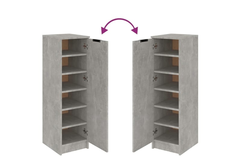beBasic Skoskåp betonggrå 30x35x100 cm konstruerat trä - Förvaring - Sko- & klädförvaring - Skoförvaring