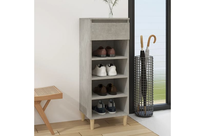beBasic Skoskåp betonggrå 40x36x105 cm konstruerat trä - Förvaring - Sko- & klädförvaring - Skoförvaring