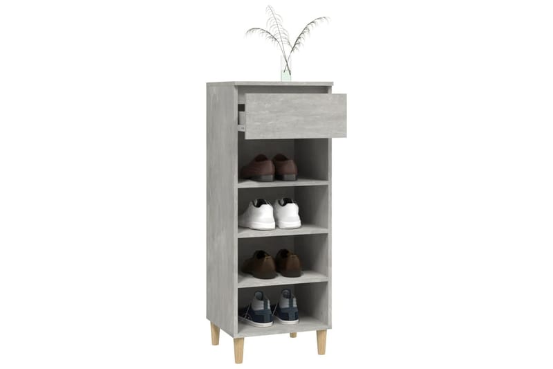 beBasic Skoskåp betonggrå 40x36x105 cm konstruerat trä - Förvaring - Sko- & klädförvaring - Skoförvaring