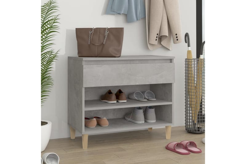 beBasic Skoskåp betonggrå 70x36x60 cm konstruerat trä - Förvaring - Sko- & klädförvaring - Skoförvaring