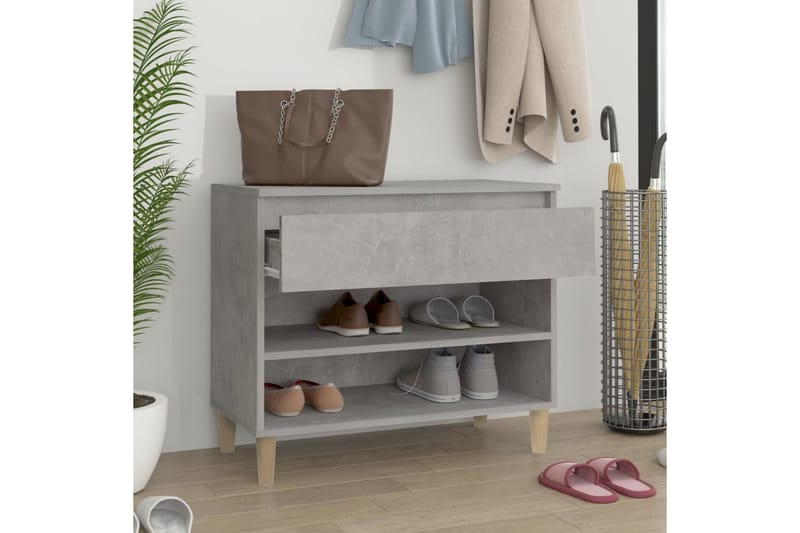 beBasic Skoskåp betonggrå 70x36x60 cm konstruerat trä - Förvaring - Sko- & klädförvaring - Skoförvaring