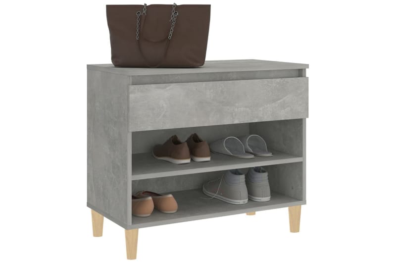 beBasic Skoskåp betonggrå 70x36x60 cm konstruerat trä - Förvaring - Sko- & klädförvaring - Skoförvaring