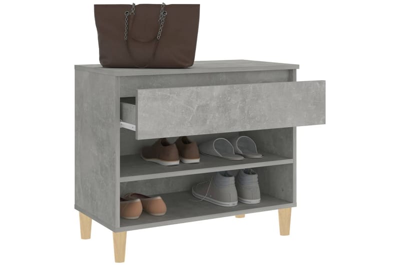 beBasic Skoskåp betonggrå 70x36x60 cm konstruerat trä - Förvaring - Sko- & klädförvaring - Skoförvaring