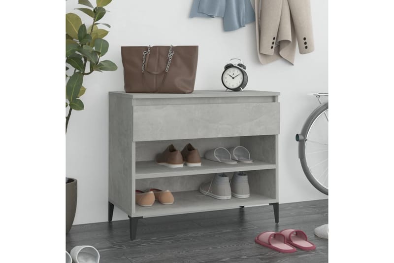 beBasic Skoskåp betonggrå 70x36x60 cm konstruerat trä - Förvaring - Sko- & klädförvaring - Skoförvaring