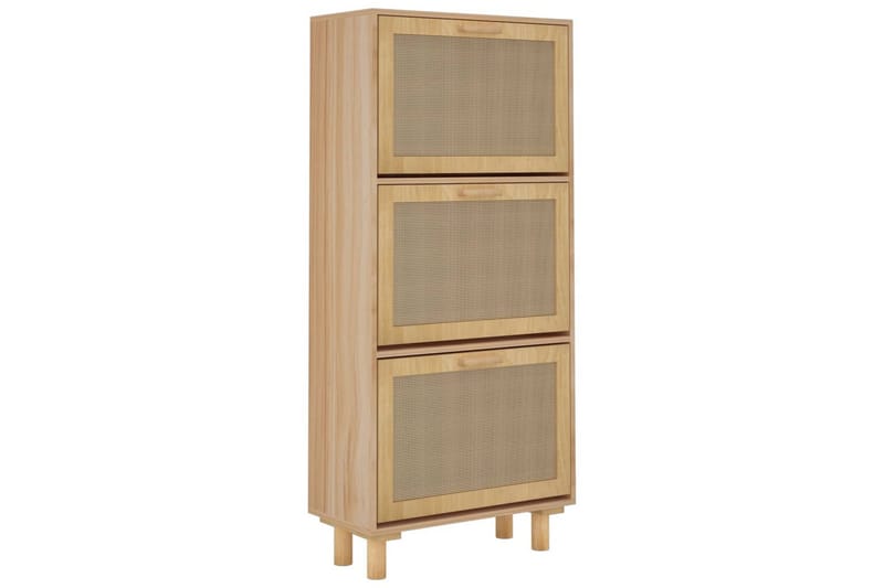 beBasic Skoskåp Brun 52x25x115 cm konstruerat trä & naturlig rotting - Förvaring - Sko- & klädförvaring - Skoförvaring