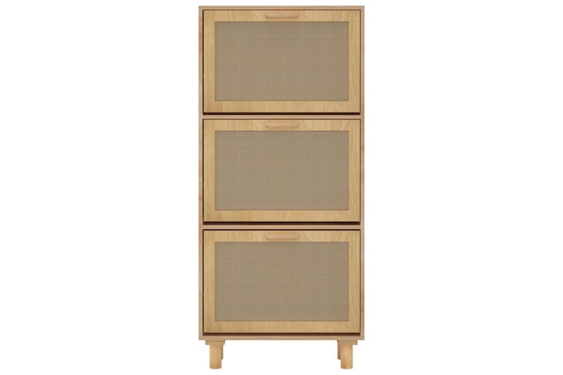 beBasic Skoskåp Brun 52x25x115 cm konstruerat trä & naturlig rotting - Förvaring - Sko- & klädförvaring - Skoförvaring