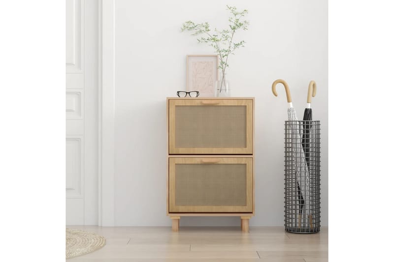 beBasic Skoskåp Brun 52x25x80 cm konstruerat trä & naturlig rotting - Förvaring - Sko- & klädförvaring - Skoförvaring