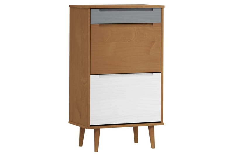 beBasic Skoskåp brun 59,5x35x103 cm massiv furu - Förvaring - Sko- & klädförvaring - Skoförvaring