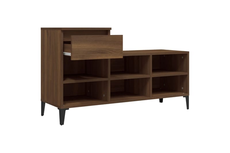 beBasic Skoskåp brun ek 102x36x60 cm konstruerat trä - Förvaring - Sko- & klädförvaring - Skoförvaring